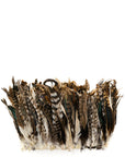 Rooster Coque Grey Striped Tails Strung 2 inch strip