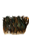 Rooster Coque Tails Natural Iridescent Strung 2 inch strip