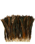 Rooster Coque Tails Natural Iridescent Strung 2 inch strip