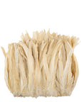 Rooster Coque Tails Bleached Natural Strung 2 inch strip