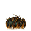 Rooster Coque Tails Natural Iridescent Strung 2 inch strip