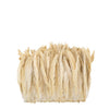 Rooster Coque Tails Bleached Natural Strung 2 inch strip